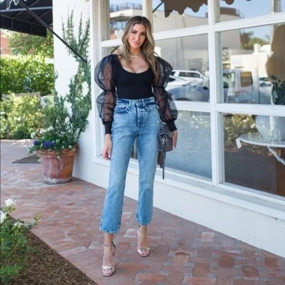 LOVERS + FRIENDS Revolve Reece High Rise Slim Straight Harland Denim Size 30 - Picture 15 of 16